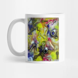 Colourful Keys  Solar Print Process Image Mug